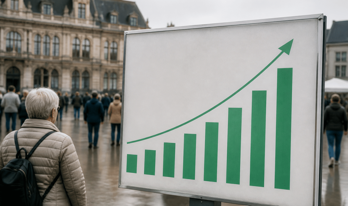 Graphique montrant population Tourcoing avec chiffres croissants verticalement